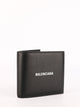 Balenciaga Logo-Print Leather Wallet