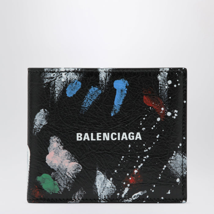 Balenciaga Cash Leather Wallet With Painter’s Print