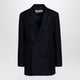Valentino  Navy Blue Double-Breasted Jacket Toile Iconographe