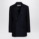 Valentino Navy Blue Double-Breasted Jacket Toile Iconographe