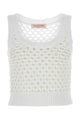Valentino Garavani White Mesh Valentino Garavani Escape Crop-Top