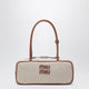 Miu Miu Small Beau Bag In Canvas And Leather