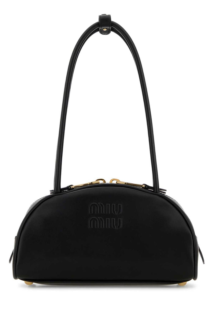 Miu Miu Black Leather Beau Shoulder Bag