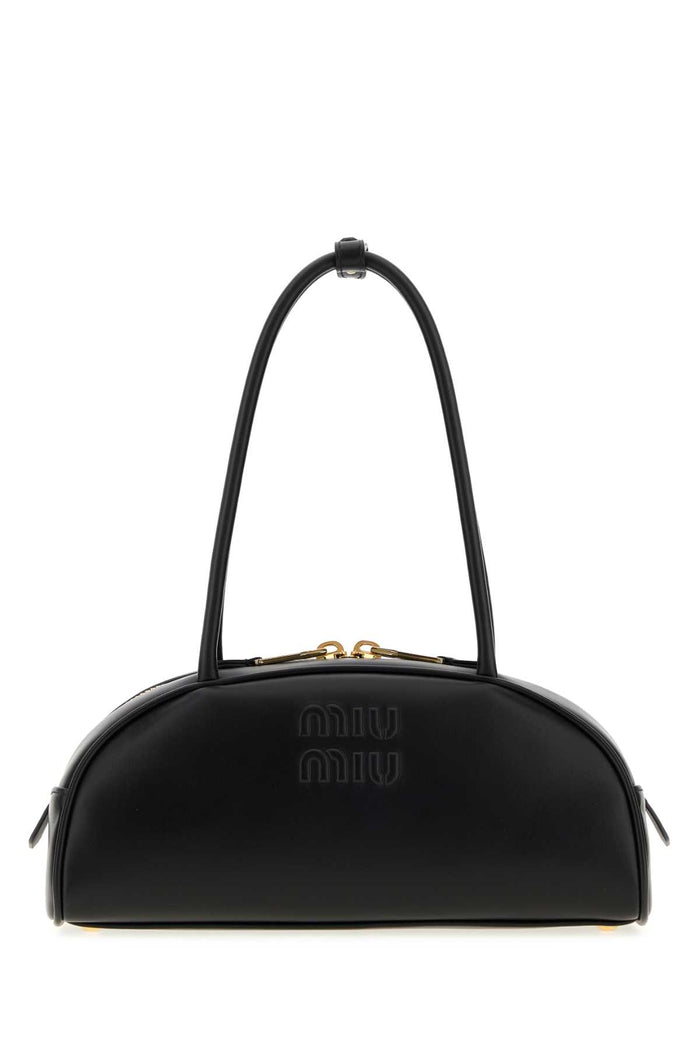 Miu Miu Black Leather Beau Shoulder Bag