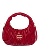 Miu Miu Wander Matelassé Nappa Leather Small Hobo Bag