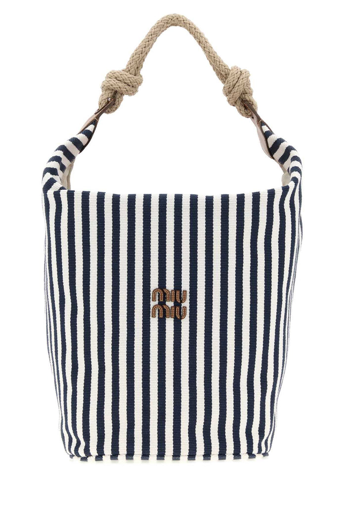 Miu Miu Embroidered Canvas Bucket Bag