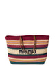 Miu Miu Striped Tote Bag