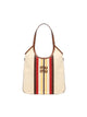 Miu Miu Tessuto Baiadera Ivy Naturale Moro Leather Bag