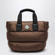 Moncler Small Caradoc Tote Bag In Burgundy