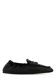 Miu Miu Black Nappa Leather Ruches Loafers