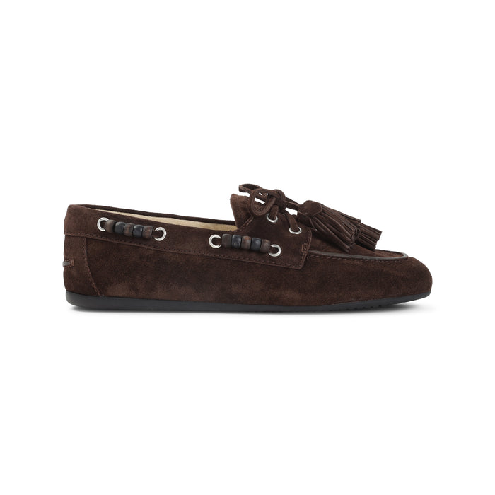 Miu Miu Moro Suede Leather Loafer