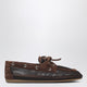 Miu Miu Perforated Cocoacolored Loafers