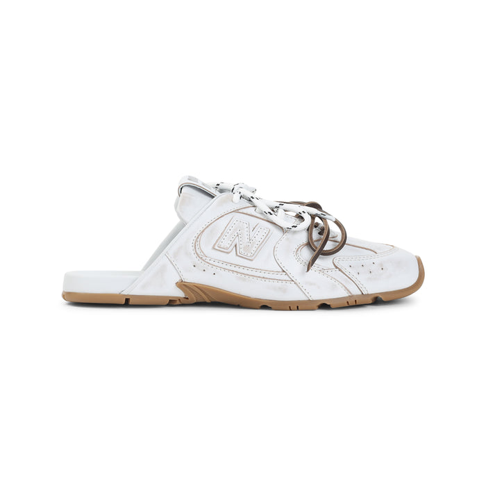 Miu Miu White Open Heel Shoes