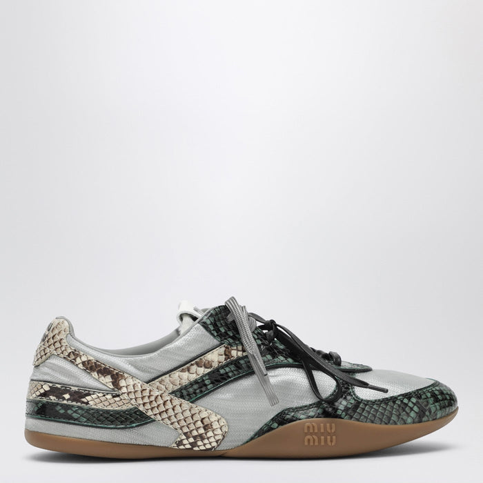 Miu Miu Gymnasium Sneakers In Technical Fabric And Ayers Python Print
