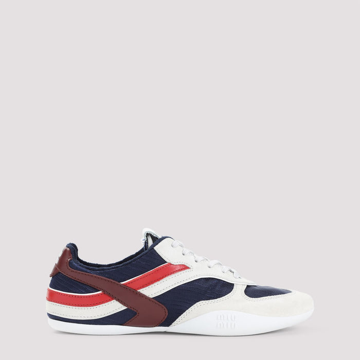 Miu Miu Gymnasium Technical Fabric And Suede Sneakers
