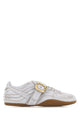 Miu Miu Chalk Leather Gymnasium Sneakers
