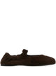 Miu Miu Brown Lambskin Flat Shoes