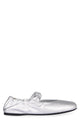 Miu Miu Silver Leather Ballerinas
