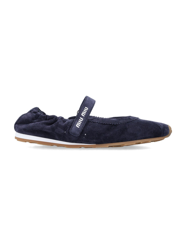 Miu Miu Miu Miu Plume Suede Ballerinas