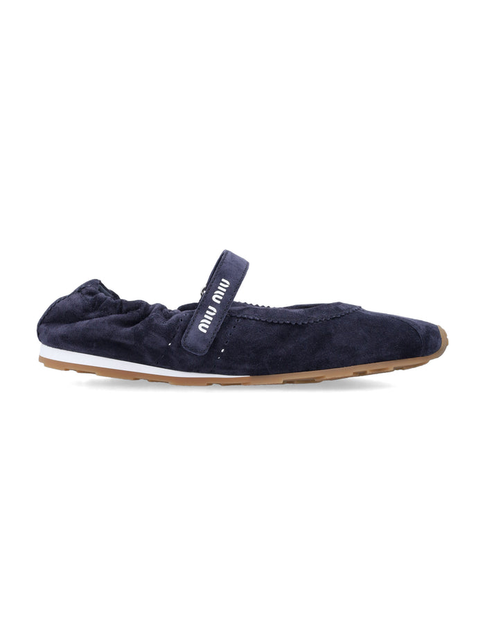 Miu Miu Miu Miu Plume Suede Ballerinas