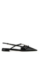 Miu Miu Black Leather Ballerinas
