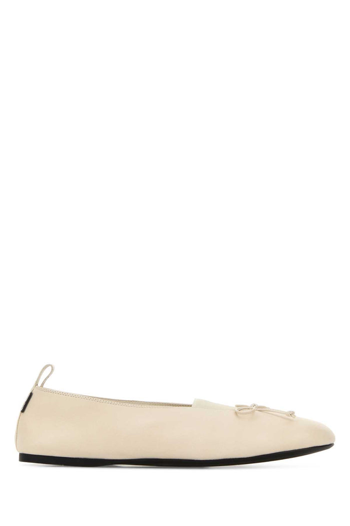 Miu Miu Ivory Nappa Ballerinas