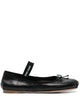 Miu Miu Black Leather Ballerinas