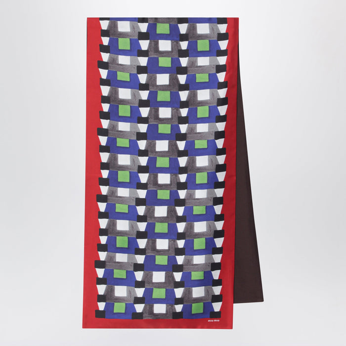 Miu Miu Printed Silk Foulard