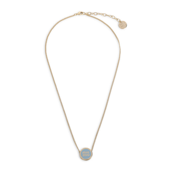 Miu Miu Celeste Brass Necklace