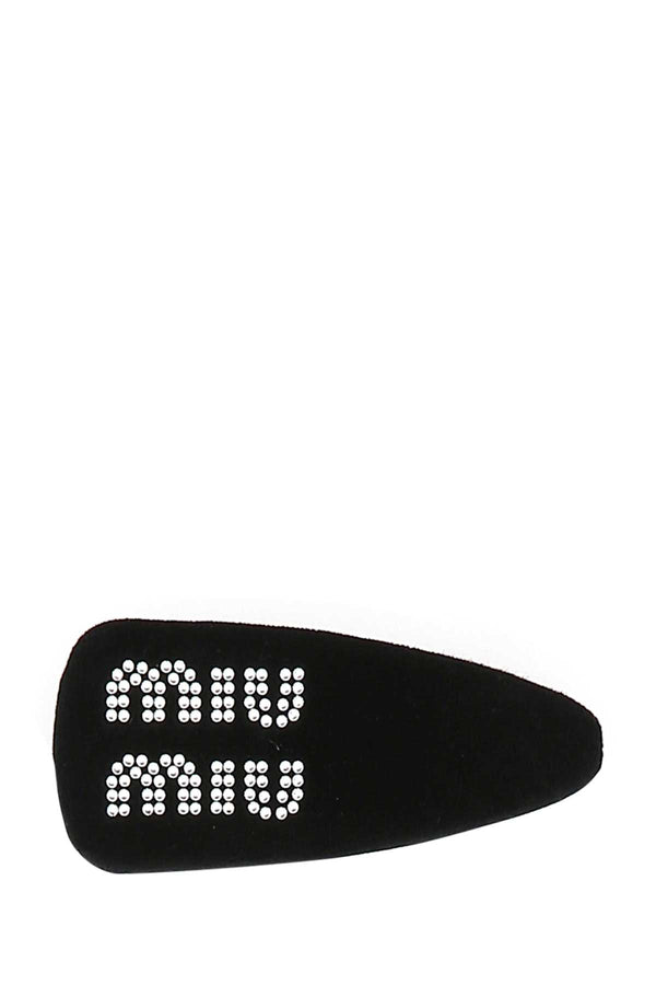 Miu Miu Black Velvet Hair Pin
