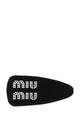 Miu Miu Black Velvet Hair Pin