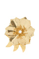 Miu Miu Goldtone Metal Brooch With Crystal