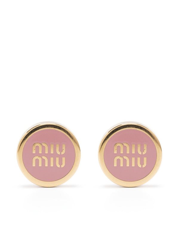 Miu Miu Enameled Metal Earrings