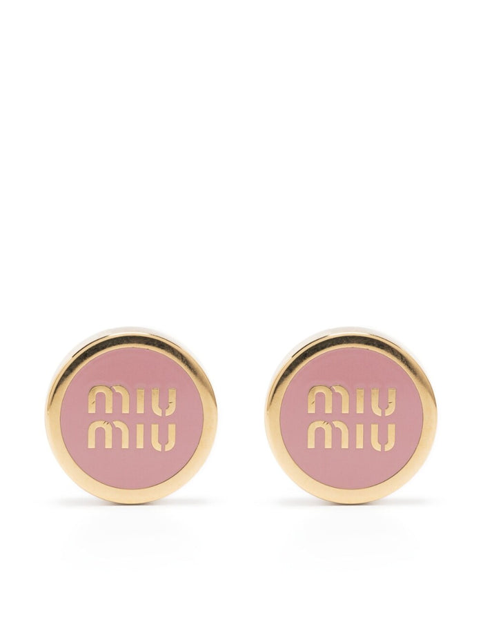 Miu Miu Enameled Metal Earrings