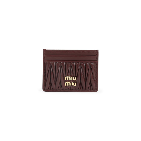 Miu Miu Matelassé Nappa Leather Card Holder