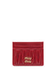 Miu Miu Red Matelassé Nappa Card Holder