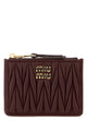 Miu Miu Burgundy Nappa Leather Card Holder