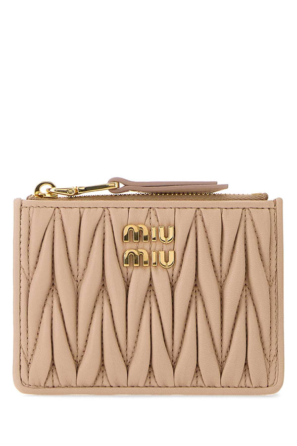 Miu Miu Pink Nappa Leather Card Holder