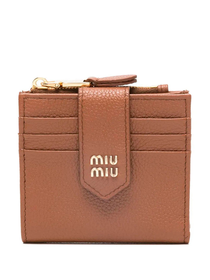 Miu Miu Small Leather Wallet With Coin Case