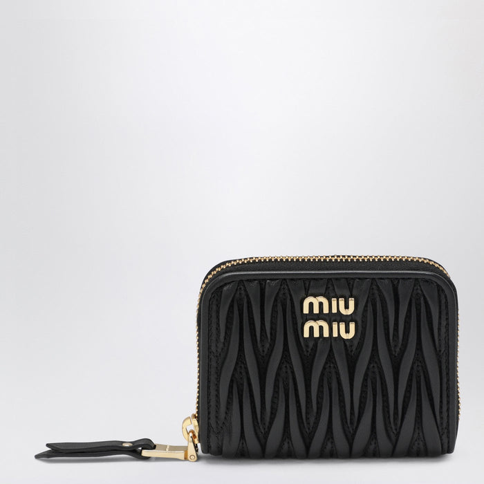 Miu Miu Black Matelassé Nappa Coin Purse