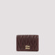 Miu Miu Bordeaux Lamb Leather Wallet