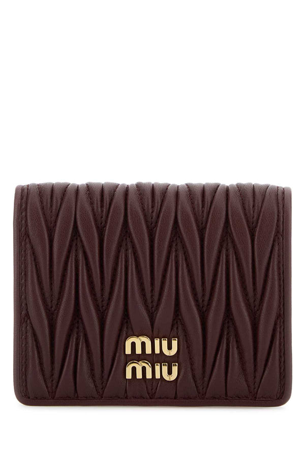 Miu Miu Matelassé Bordeaux Wallet