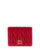 Miu Miu Red Matelassé Nappa Wallet