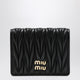 Miu Miu Black Nappa Leather Quilted Wallet