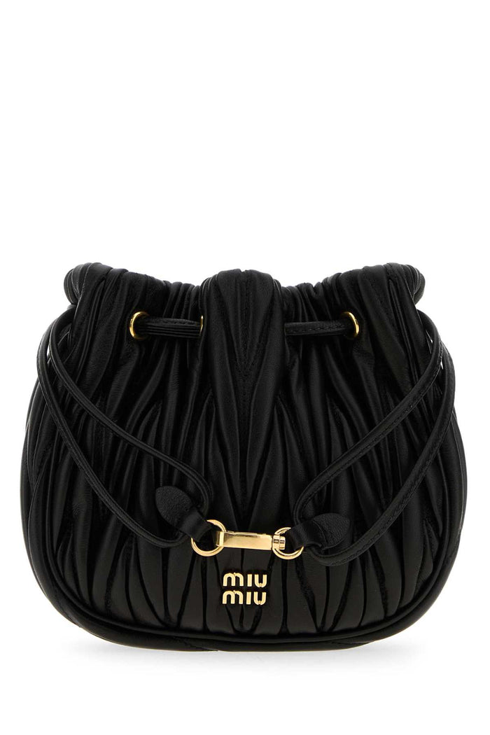 Miu Miu Black Lamb Leather Pouch