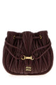 Miu Miu Bordeaux Pouch In Quilted Nappa