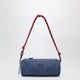 Miu Miu Cotton Gabardine Pouch In Indigo And Amaranth