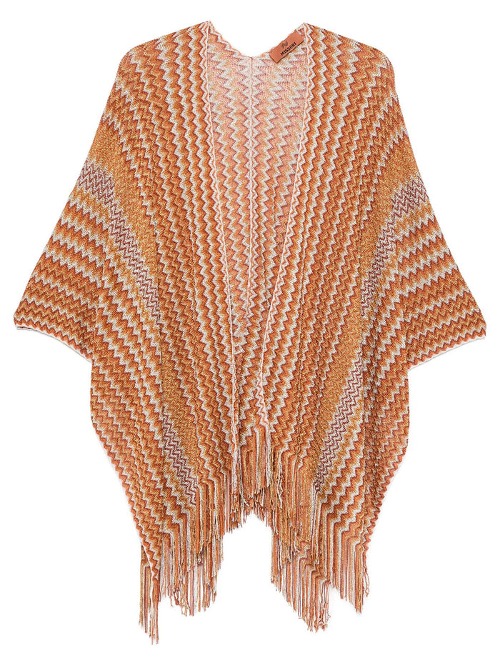 Missoni Zig-Zag Viscose Fringed Poncho