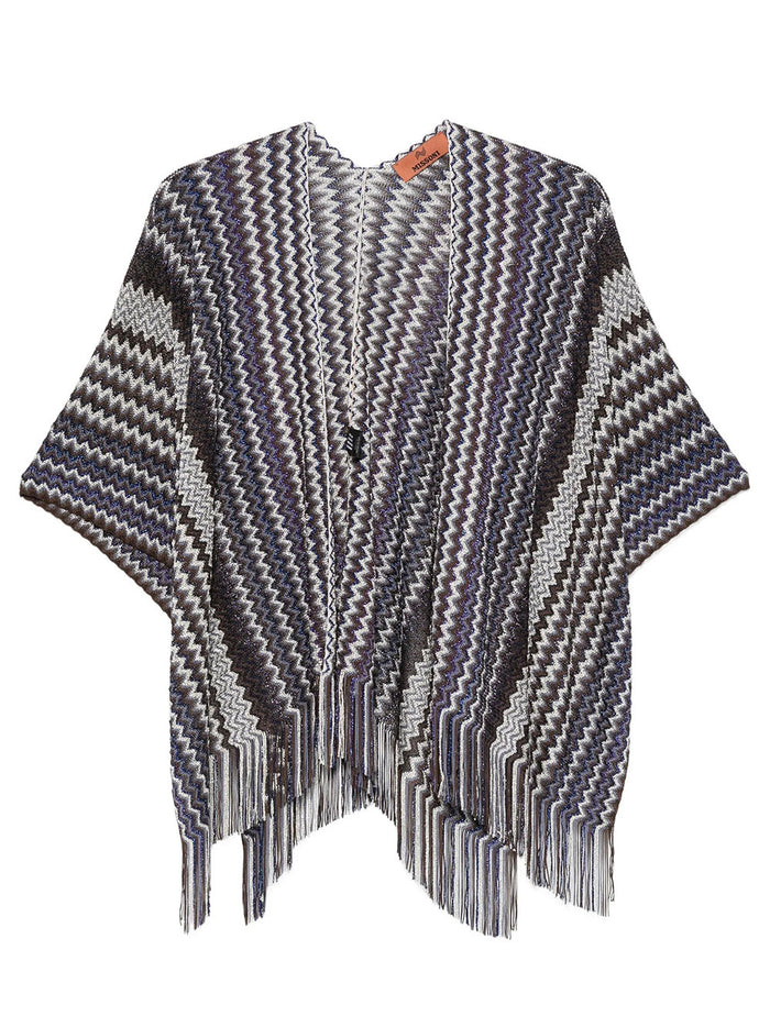 Missoni Zig-Zag Viscose Fringed Poncho