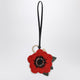 Miu Miu Red Trick Keychain In Crochet And Leather